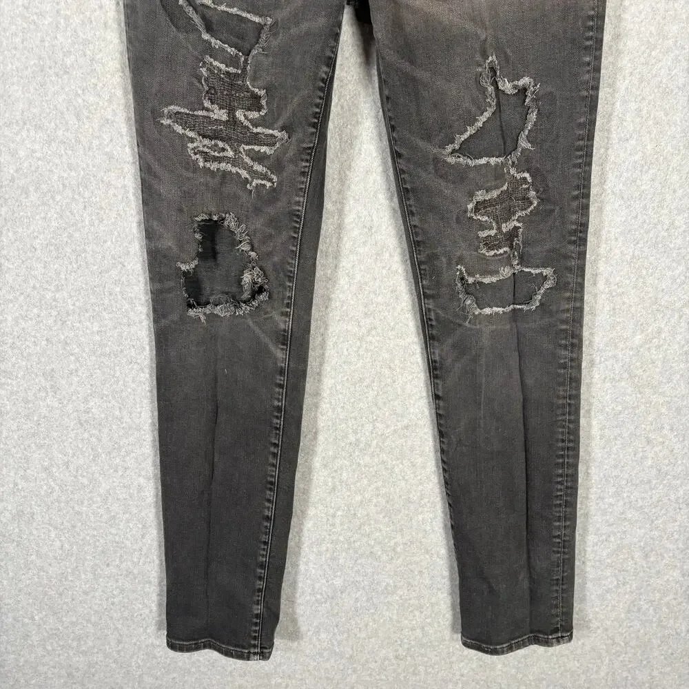 American Eagle Jeans Mens 29x32 Next Level Flex Stacked Destroyed Ripped‎ Torn
